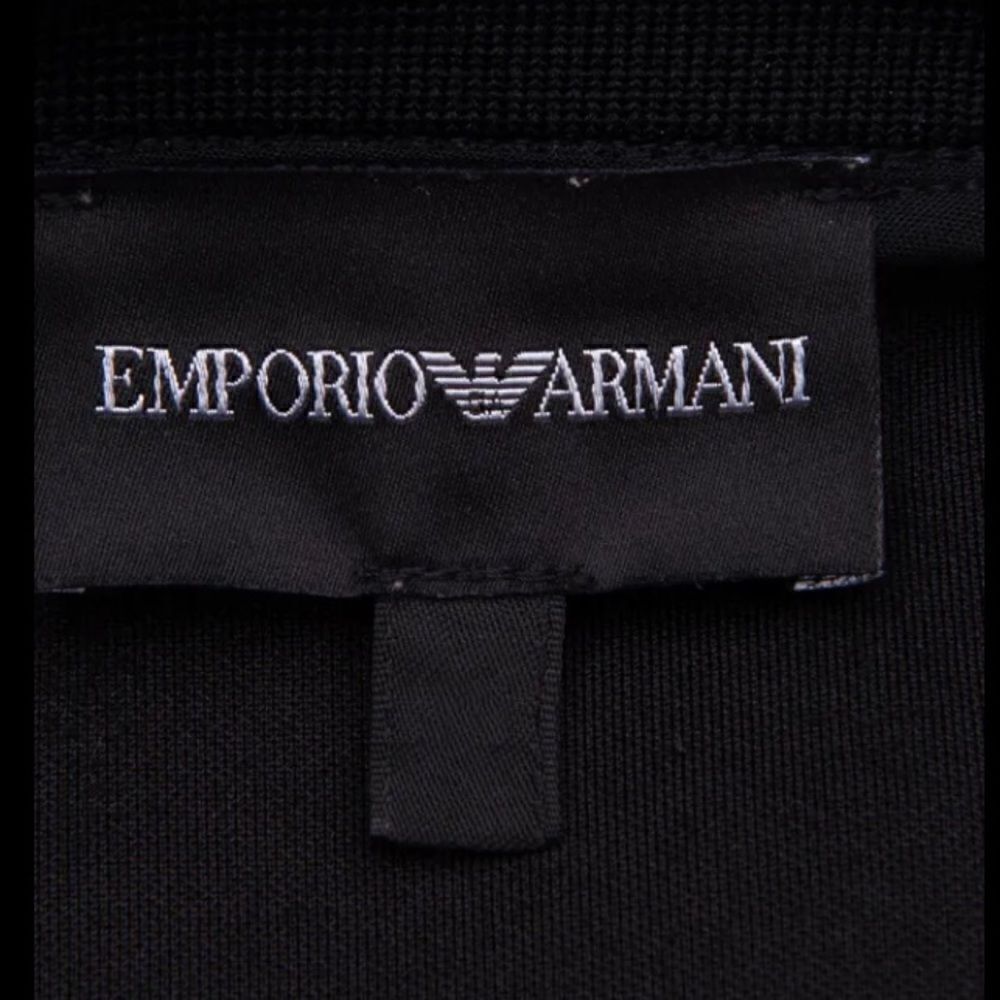 EMPORIO ARMANI Black Neoprene Bomber with back logo - Picture 2 of 12